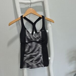Nike Black and White Athletic Tank Top